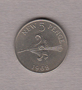 Guernsey Coin 5p 1968 (Large Format) - Guernesey