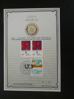 Encart Folder Souvenir Leaf Rotary International Israel 1989 - Lettres & Documents