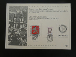 Encart Folder Souvenir Card Rotary Club Praha Czechoslovakia 1993 - Covers & Documents