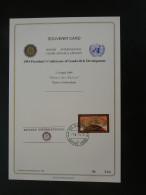 Encart Folder Souvenir Card Rotary International Flamme Geneve Conference Nations Unies UNO 1994 - Storia Postale