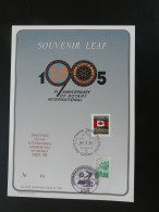 Encart Folder Souvenir Leaf Rotary International Convention De Nice Canada 1995  - Covers & Documents