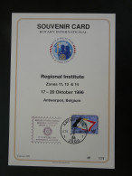 Encart Folder Souvenir Card Rotary International Anterpen Belgique 1996 - Briefe U. Dokumente