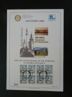Encart Folder Souvenir Card Rotary International 100 Years Of Hospital Slovakia 2001 - Lettres & Documents