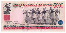 1998 // RWANDA // BANQUE NATIONALE // CINQ MILLE FRANCS // SPL+ // AU+ - Ruanda