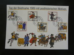 Gedenkblatt Feuillet FDC Sheet Diligence Postal History Tag Der Briefmarke Bonn 1989 - Autres & Non Classés