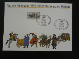 Gedenkblatt Feuillet Commemorative Sheet Diligence Postal History 500 Jahre Post Bonn 1990 - Diligencias