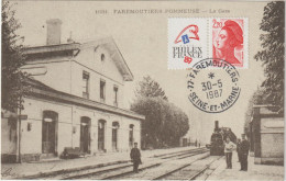 Dépt 77 - FAREMOUTIERS / POMMEUSE - La Gare En 1904 - Souvenir De L'Exposition Ferroviaire Des 30-31 Mai 1987 - Faremoutiers