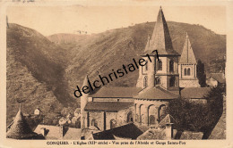 CPA 11 0005 CONQUES AUDE -L'Église (XIIème Siècle) Vue Prise De L'Abside Et Gorge Sainte-Foy - écrite Et Circulée - Conques Sur Orbiel