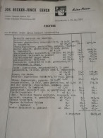 Facture Luxembourg, Jos. Becker-Junck, Ehnen 1955 - Luxemburg