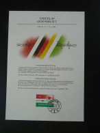Gedenkblatt Feuillet Commemorative Sheet Reunification Offnung Der Grenze Hungary 1990 - Covers & Documents