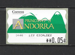 ANDORRA CORREO ESPAÑOL ETIQUETAS QUE ESTUVIERON EN USO MUY POCO TIEMPO AHORA YA NO ESTAN A LA VENTA (C.V) - Usados