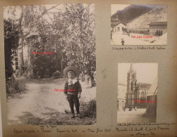 5 Photo 1900's Photographie Gare La Bouille Eglise Rouen Rue Du Nord Impasse  France Tirage Print Vintage Attelage - Orte