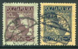 POLAND 1927 Education Fund Used. Michel 247-48 - Usados