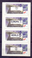 P20120414 Aland Belgium Titanic 1992 - Set Of 4 ATM Se-tenant From Belgium MNH XX - Joint Issues