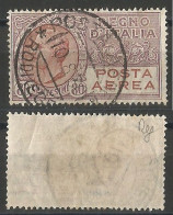 Regno Posta Aerea 1926/8 Sass.3A C.80 USATO A RODI ISOLE ITALIANE EGEO Il 10AGO1930 Firmato - Storia Postale (Posta Aerea)