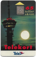 Norway - Telenor - Tyholt Tower - N-007D (NO CN.), SC6, 01.1992, 4.000ex, Used - Norwegen