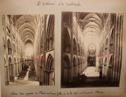 4 Photo 1890's Cathédrale Notre Dame Rouen St Ouen Tirage Print Vintage Albumen Albuminé - Lieux