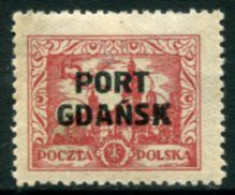 PORT GDANSK 1926 Thin Overprint On 15 Gr.  Definitive  LHM / *.  Michel 14 - Occupazioni