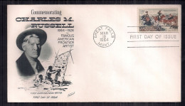 U.S. - Enveloppe Premier Jour D'émission - 1964 - Commemorating Charles M. Russell - 1961-1970