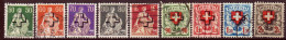 Svizzera 1938 Unif.S141/49 O/used VF/F - Oficial