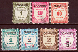 Andorra 1931 Segnatasse Unif.S.9/15 */MH VF/F - Nuevos