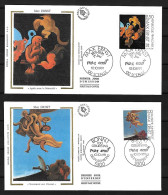 1991 Joint/Commune/Gemeinschaftsausgabe France And Germany, BOTH FDC'S: Painter Max Ernst - Gezamelijke Uitgaven