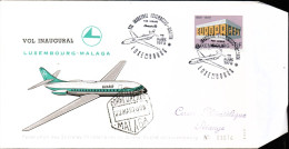 Luxembourg , Luxemburg ,22 Mars  1970 ,FDC  Vol Inaugural Luxembourg - Malaga , Timbre Mi 789, GESTEMPELT - Covers & Documents