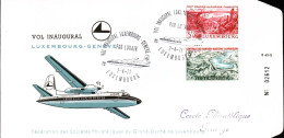 Luxembourg , Luxemburg , 2 - 4 - 1971 ,FDC  Vol Inaugural Luxembourg - Geneve , Timbre Mi 694,737 GESTEMPELT - Cartas & Documentos