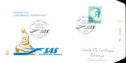 Luxembourg , Luxemburg , 7 - 9 - 1981 ,FDC  Vol Inaugural Luxembourg - Kopenhague , Timbre Mi 831, GESTEMPELT - Cartas & Documentos