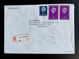 NETHERLANDS 1977 REGISTERED LETTER NIEUWENDAM TO AMSTERDAM 03-10-1977 NEDERLAND AANGETEKEND - Briefe U. Dokumente