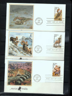 USA 1987 Animals 5x FDC - 1981-1990