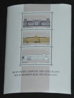 GERMANY 1986, Democracy, Architecture, Mi #B20, Miniature Sheet, MNH** - 1981-1990