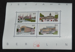 GERMANY 1987, Berlin 1237-1987, Architecture, Miniature Sheet, MLH* - 1981-1990