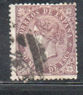 SPAIN ESPAÑA SPAGNA 1868 1869 QUEEN ISABELLA II 50m USED USATO OBLITERE' - Oblitérés