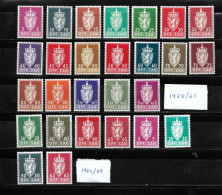 NORUEGA 1955/1975, JUEGO COMPLETO ESCUDO DE ARMAS. MNH. - Unused Stamps