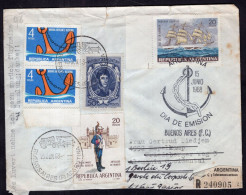 Argentina - 1968 - Letter - Nautical Theme Post Stamps - Sent To Germany - Caja 1 - Briefe U. Dokumente