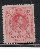 SPAIN ESPAÑA SPAGNA 1909 1922 KING ALFONSO XIII RE ROI 40C MH - Nuovi