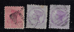 NEW ZEALAND 1882,1900  VICTORIA  SCOTT #61,62,87  USED - Used Stamps