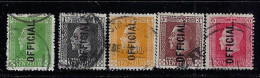 NEW ZEALAND 1915 0FFICIAL STAMPS  SCOTT #O41,O43,O45,O46,O48 USED - Dienstzegels