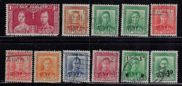 NEW ZEALAND 1937-41 QUEEN ELISABETH And KING GEORGE VI  SCOTT #223,226...228C ,USED - Used Stamps