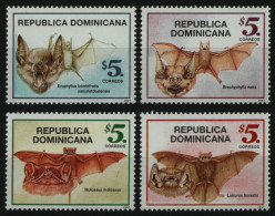 Dominikanische Republik 1997 - Mi-Nr. 1864-1867 ** - MNH - Fledermäuse / Bats - Dominicaine (République)