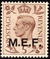 British Occupation Of Italian Colonies 1942 5d 13.5mm Overprint Lightly Mounted Mint. - Occ. Britanique MEF