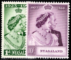 Nyasaland 1948 Silver Wedding Unmounted Mint. - Nyassaland (1907-1953)