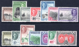 Nyasaland 1945 Set Lightly Mounted Mint. - Nyasaland (1907-1953)