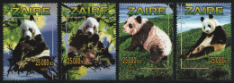 Kongo-Zaire 1996 - Mi-Nr. 1149-1152 A ** - MNH - Aus KLB - Panda - Unused Stamps