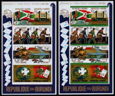 Burundi 1974 - Mi-Nr. Block 79-80 B ** - MNH - Imp. - UPU - Ungebraucht