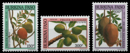 Burkina Faso 1993 - Mi-Nr. 1290-1292 ** - MNH - Früchte / Fruits - Burkina Faso (1984-...)
