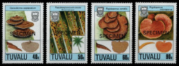 Tuvalu 1988 - Mi-Nr. 518-521 SPECIMEN ** - MNH - Pilze / Mushrooms - Tuvalu