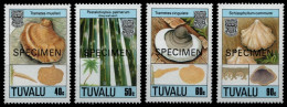 Tuvalu 1989 - Mi-Nr. 541-544 SPECIMEN ** - MNH - Pilze / Mushrooms - Tuvalu