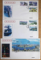 China FDC/1996-26 Shanghai, Pudong Economic Area 3v MNH - 1990-1999